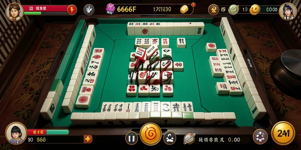 Tampilan gameplay Mahjong yang menarik dari 666F.