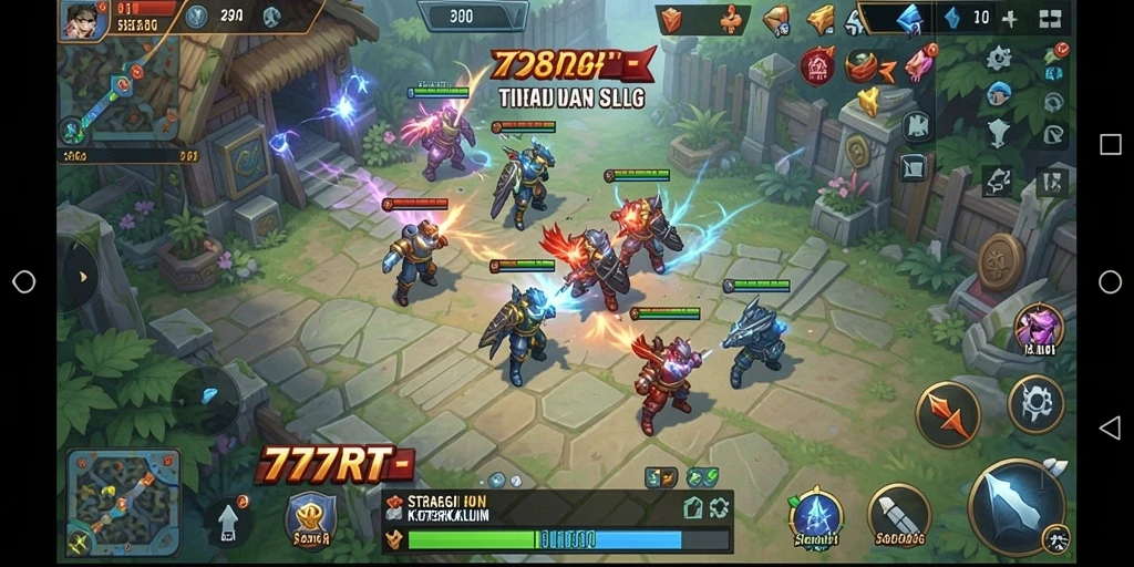 Tampilan menarik dari gameplay strategis dalam 777RT.