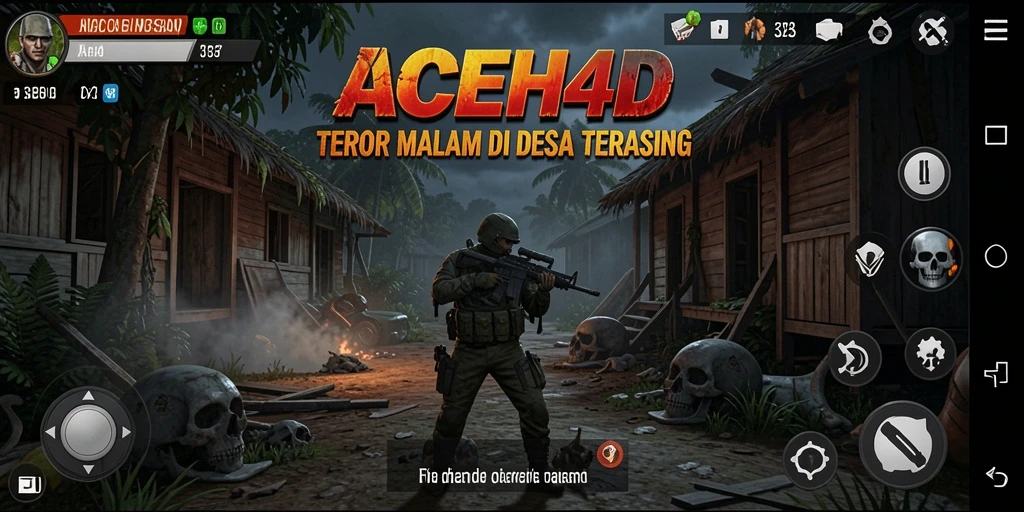Screenshot gameplay ACEH4D yang menegangkan dan menakutkan.