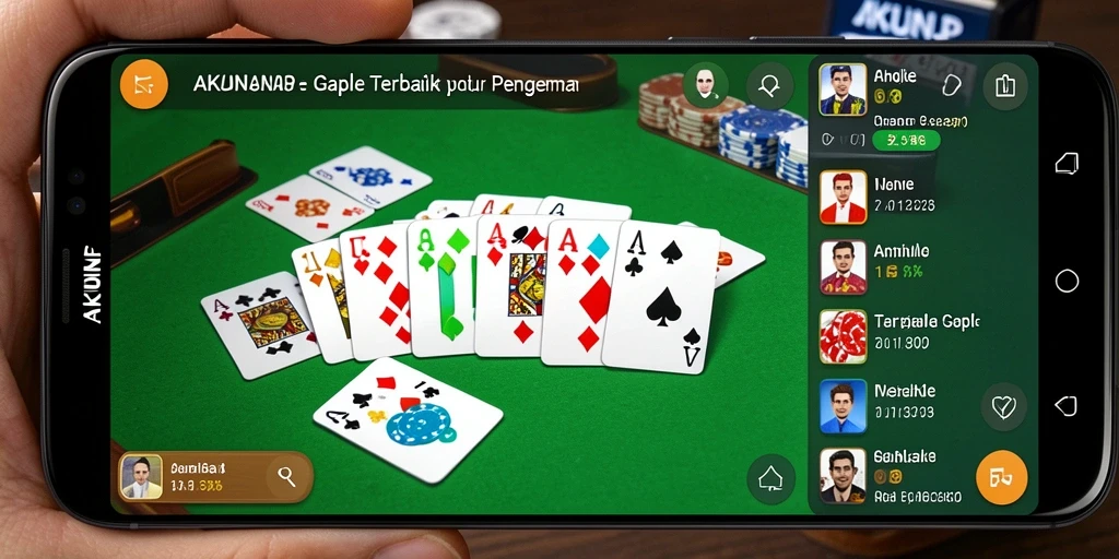 Tampilan gameplay menarik dalam permainan Gaple AKUNJP.