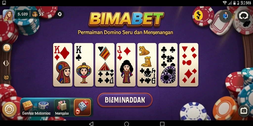 Tampilan gameplay domino yang menarik dan interaktif.