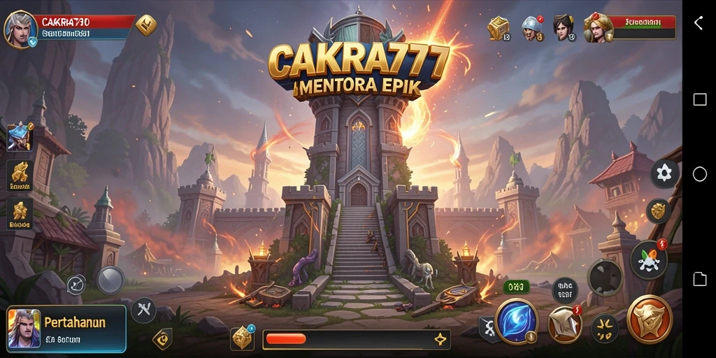 Tampilan gameplay Tower Defense yang mendebarkan di CAKRA777.