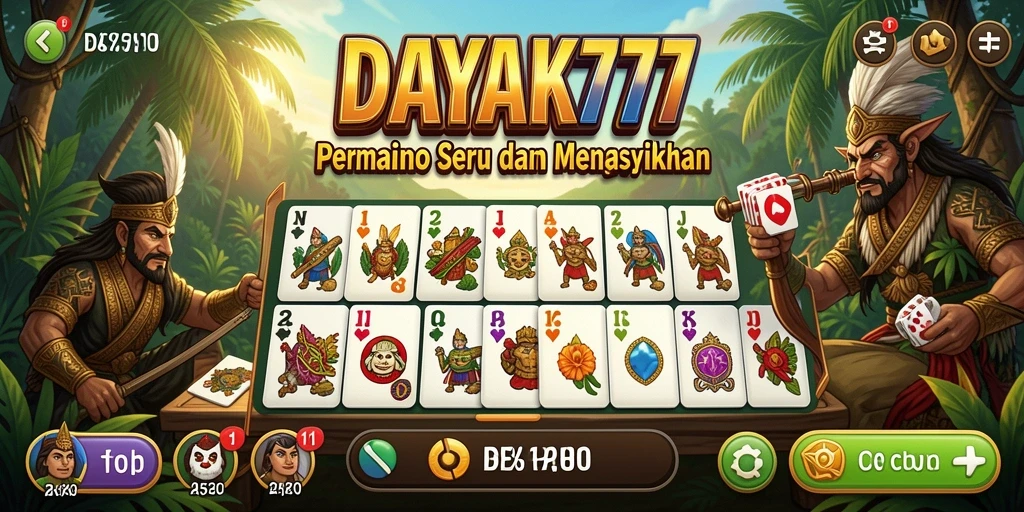 Tampilan gameplay menarik dari permainan Domino DAYAK777.
