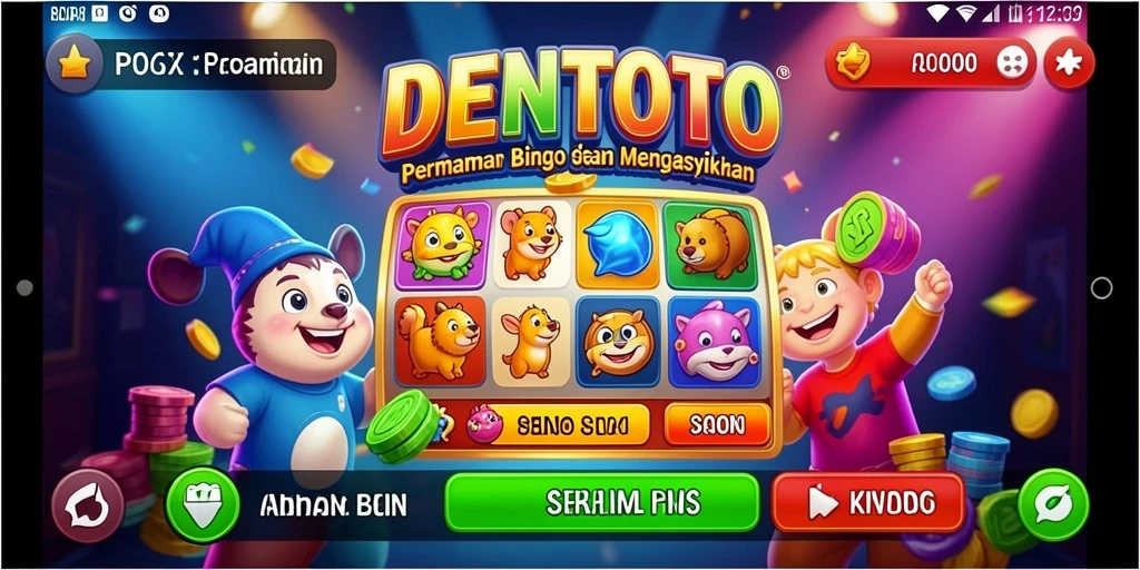 Tampilan gameplay DENTOTO yang menarik dan interaktif saat bermain Bingo.