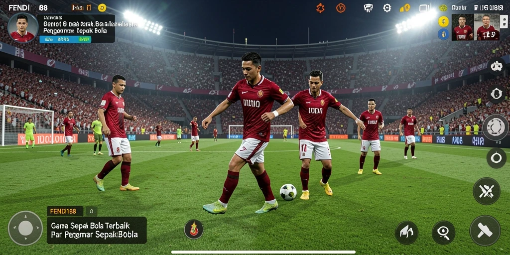 Screenshot menunjukkan aksi seru dalam pertandingan sepak bola FENDI188.