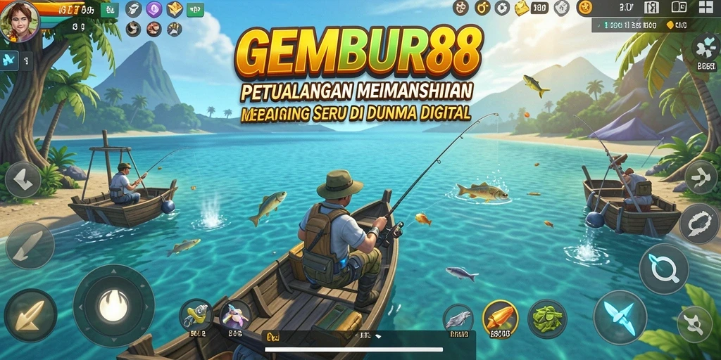 Tampilan menarik dari gameplay GEMBUR88 yang penuh aksi memancing.