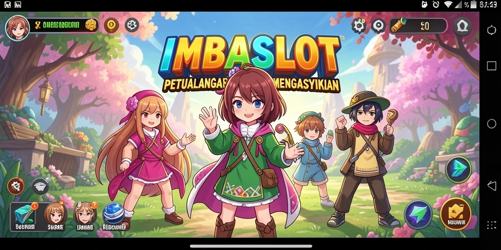 Tampilan gameplay menakjubkan dari IMBASLOT dengan karakter anime.