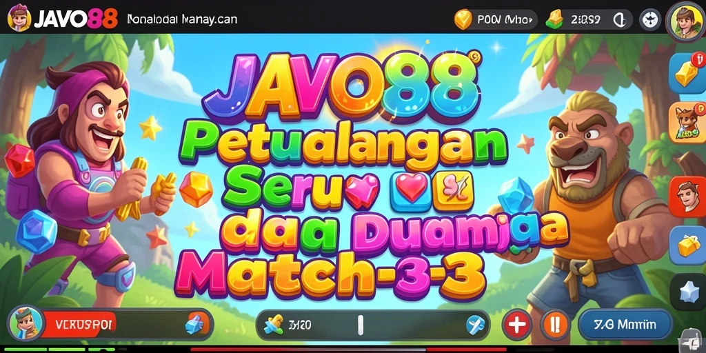 Tampilan gameplay seru JAVO88 yang penuh warna.