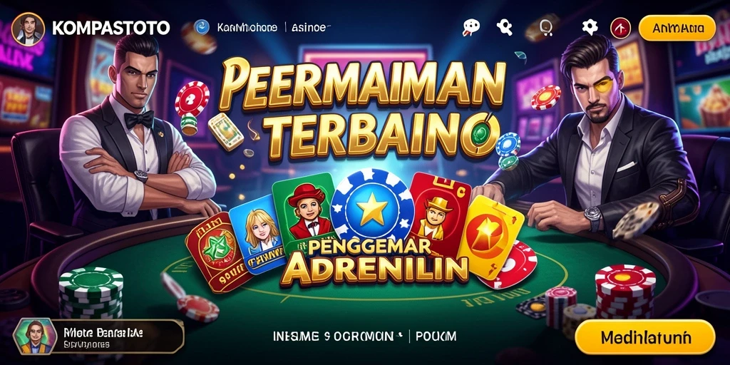 Tampilan gameplay menarik dari KOMPASTOTO, menampilkan berbagai permainan Kasino.