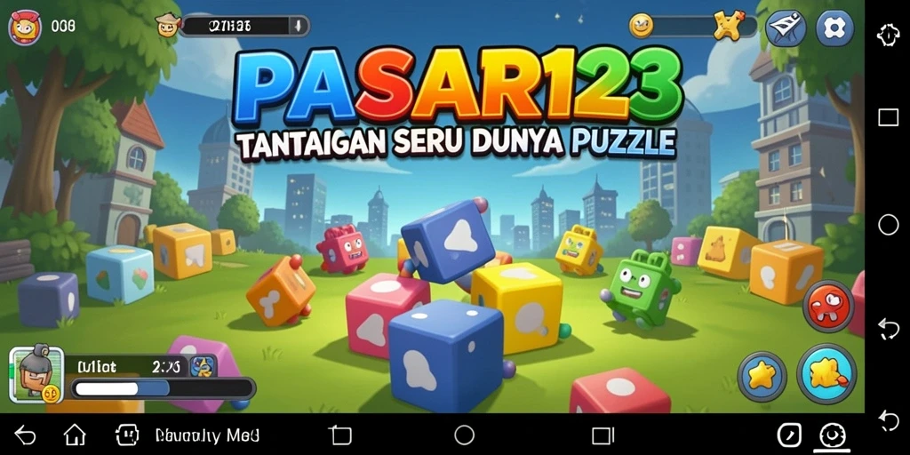 Tampilkan gameplay PASAR123 dengan tantangan puzzle seru.
